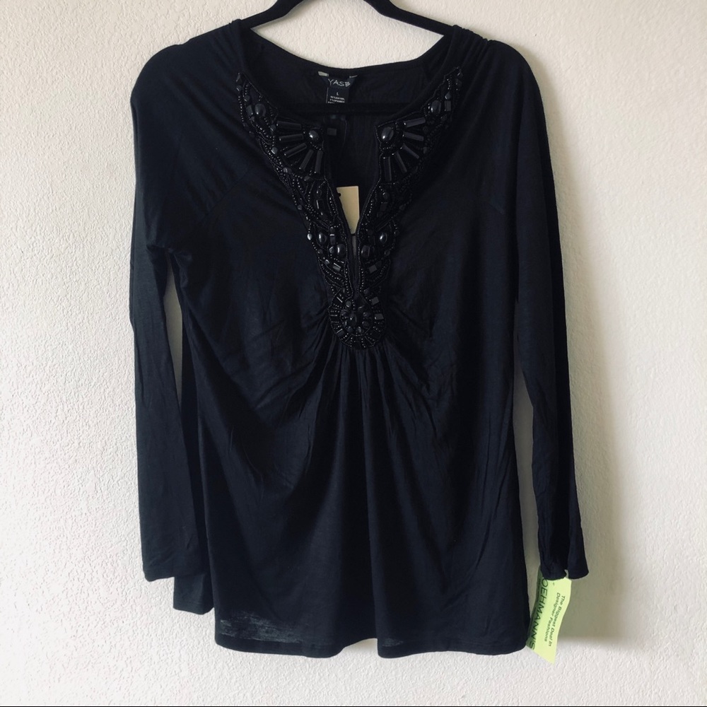 YASB embellished v-neck blouse